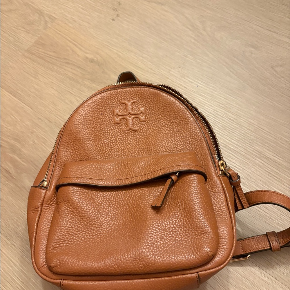Tory Burch Brown Leather Backpack